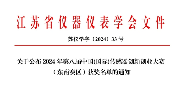 【喜报】华流仪表荣膺2024中国(国际)传感器大赛东南赛区二等奖