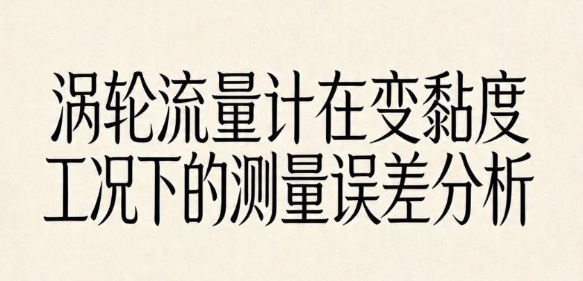 涡轮流量计在变黏度工况下的测量误差分析