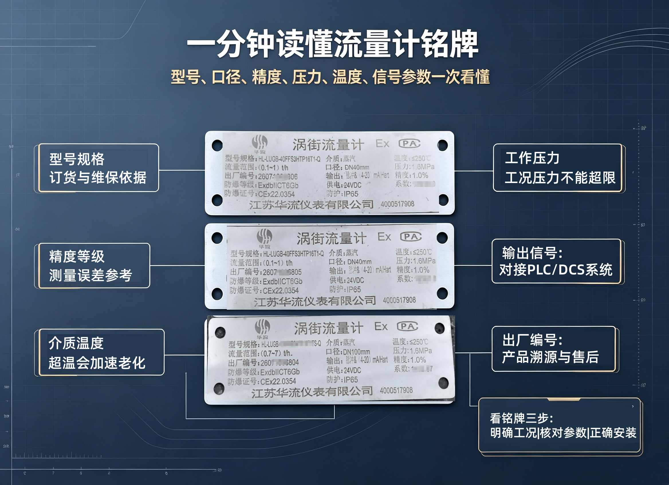 读懂流量计铭牌，仪表选型与使用少走弯路